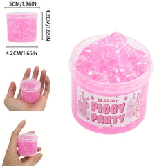 Crystal Slime Pink Kit Glitter Beads DIY Slime Set for Kids