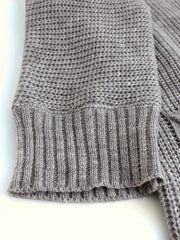 Solid Bat Sleeve Open Front Cardigan With Pockets