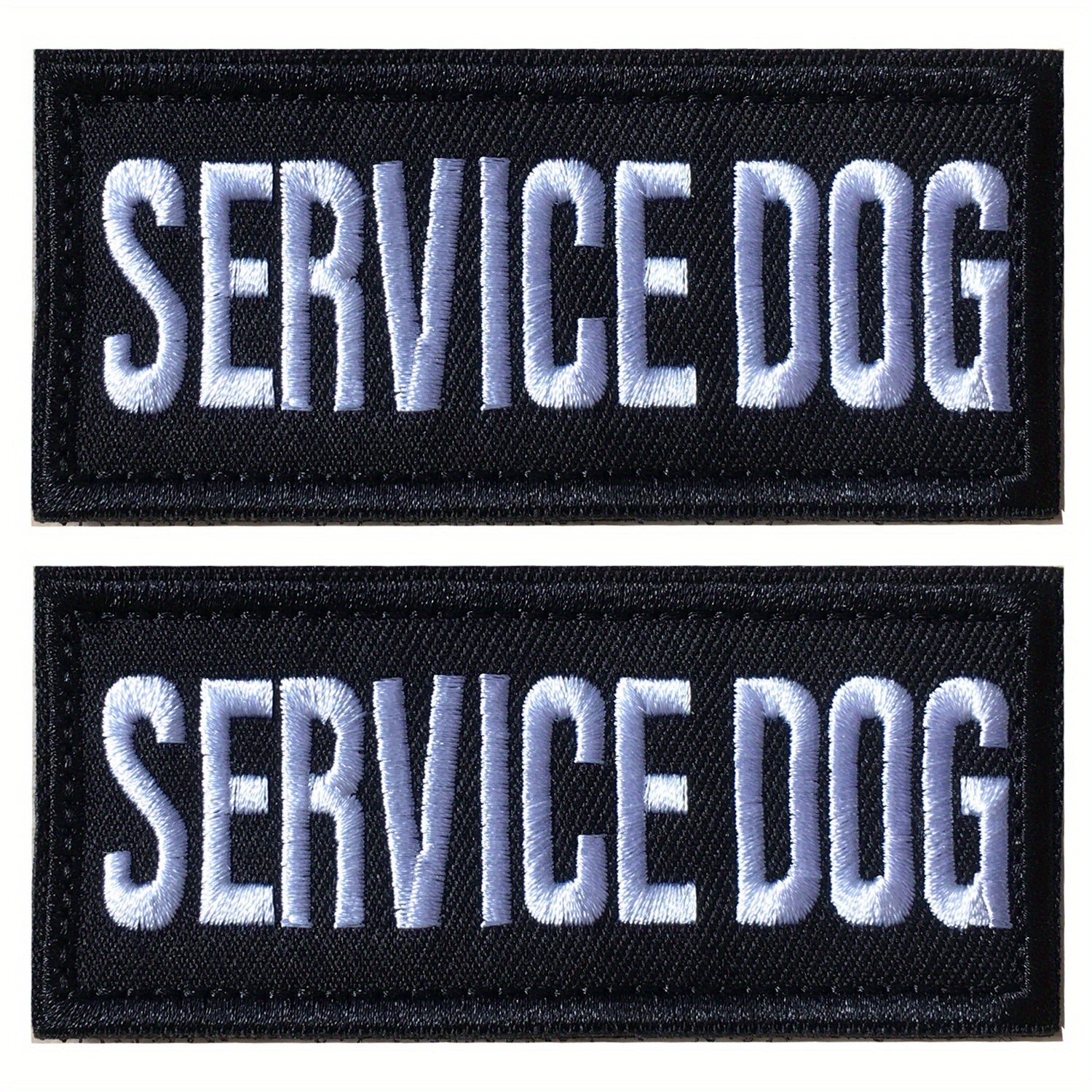 J CARP 2Pcs Dog Slogan Patches Embroidered Fastener Hook L