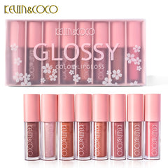 8 Pcs Metallic Glitter Lip Gloss Shining Non stick Cup