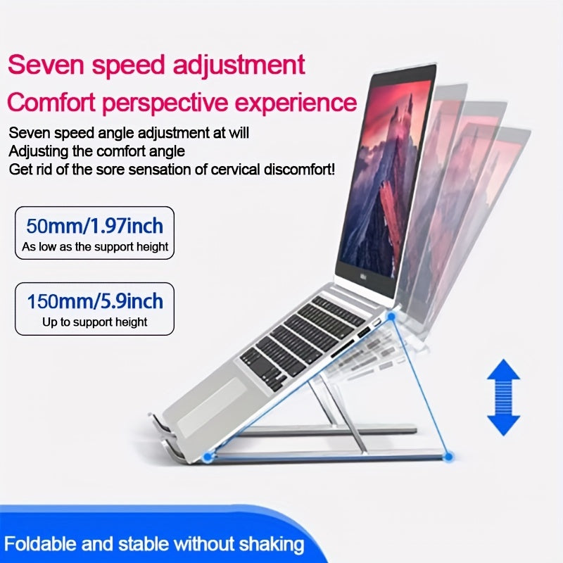 Adjustable Aluminum Laptop Stand Desktop Computer Stand Foldable Portable