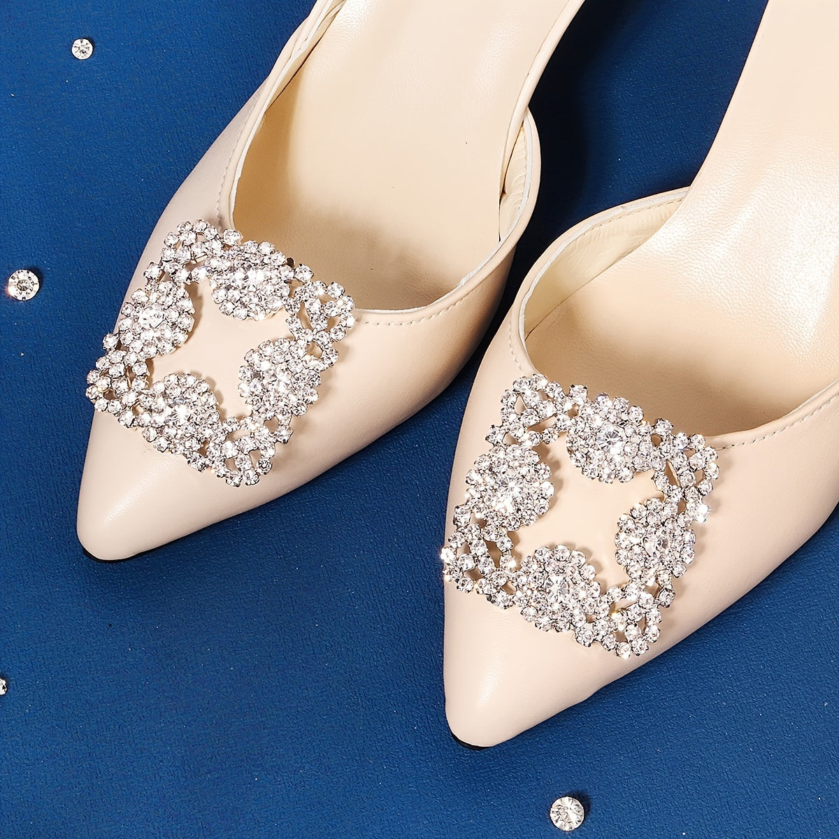 Rhinestone Shoe Clips Wedding Party Charms Shoe Buckle 1pair