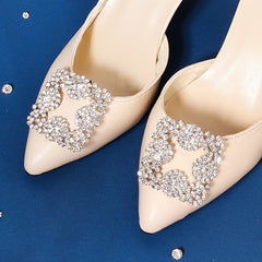 Rhinestone Shoe Clips Wedding Party Charms Shoe Buckle 1pair
