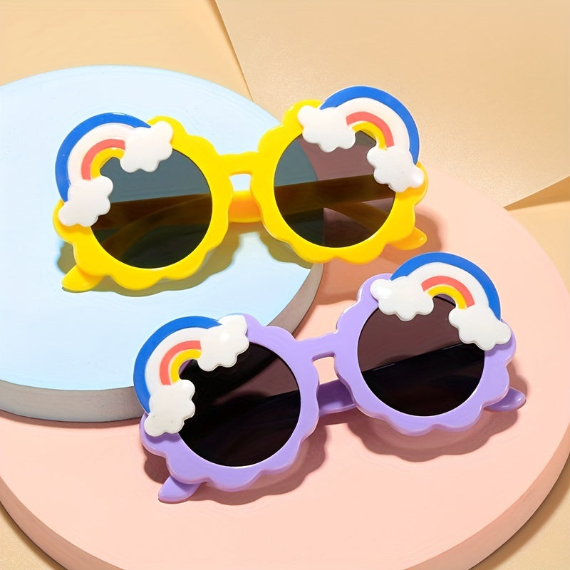 Rainbow Round Sunglasses for Street Photography Party