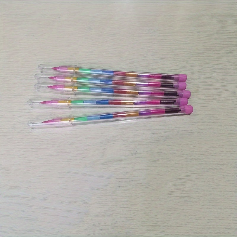 10pcs Building Blocks Crayons Round Painting Sticks Student Stationery