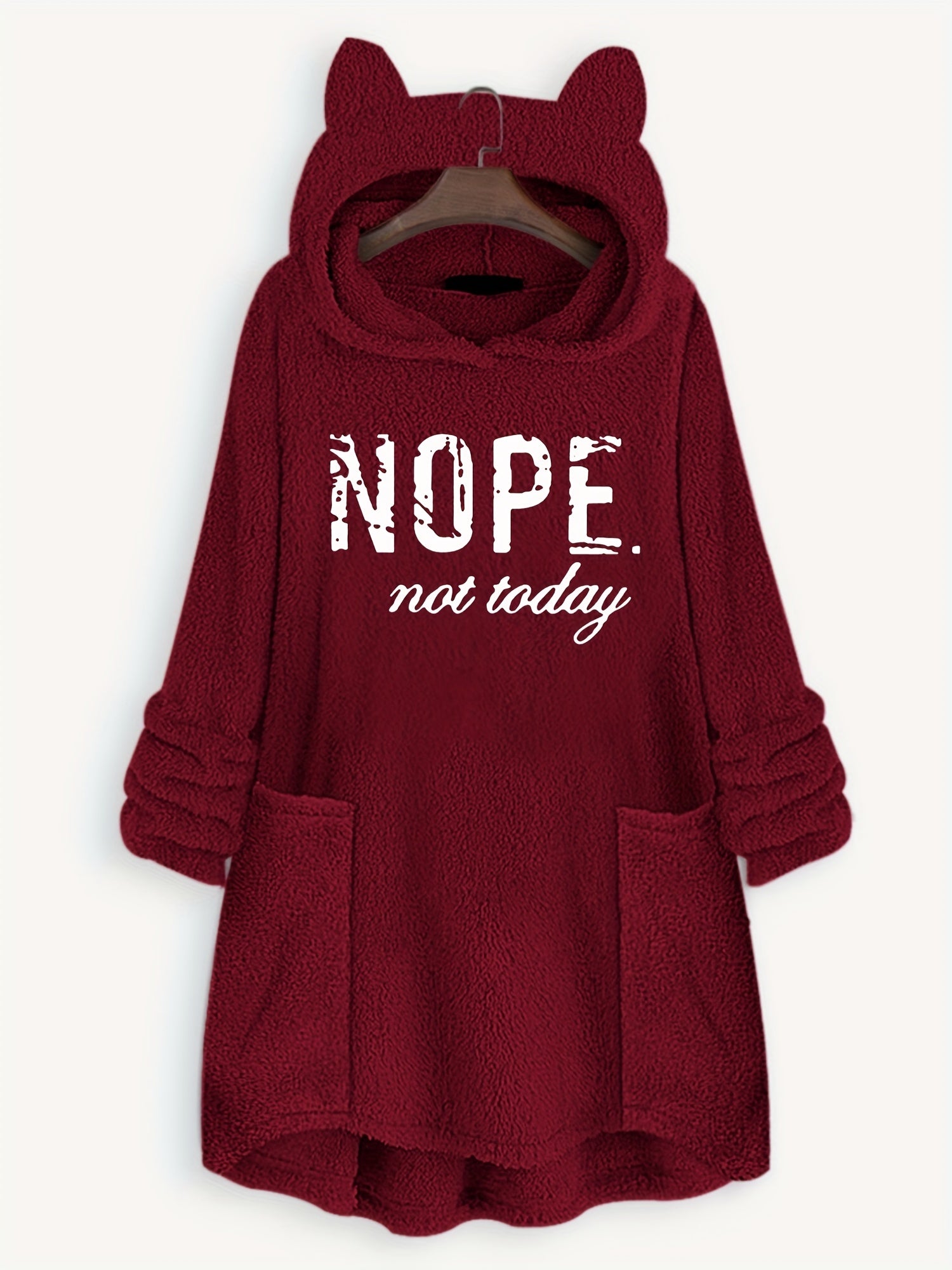 Big Pocket Hoodie Casual Long Sleeve Fleece Hoodies Sweatshirt