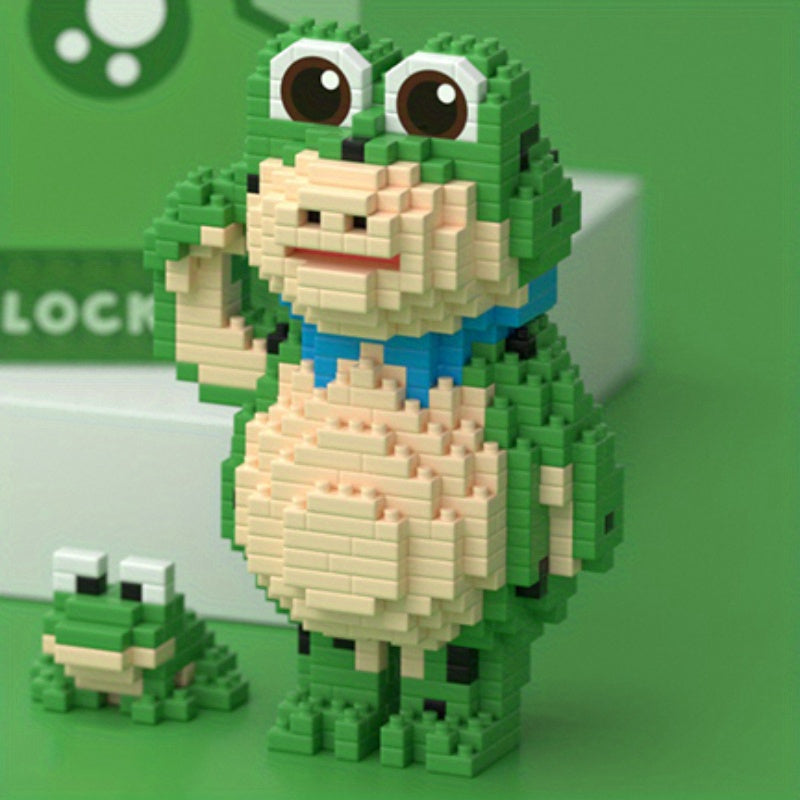 855pcs Frog Building Block Toy Cartoon Animal Assembly Building Block Toy