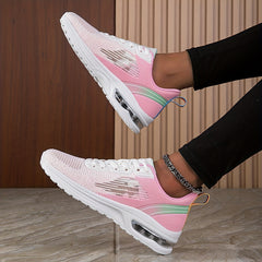 Women's Air Cushion Sneakers Low Top Lace Up Shoes