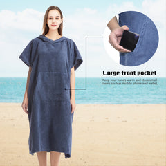 Quick Dry Changing Robe with Hoodie for Surfing
