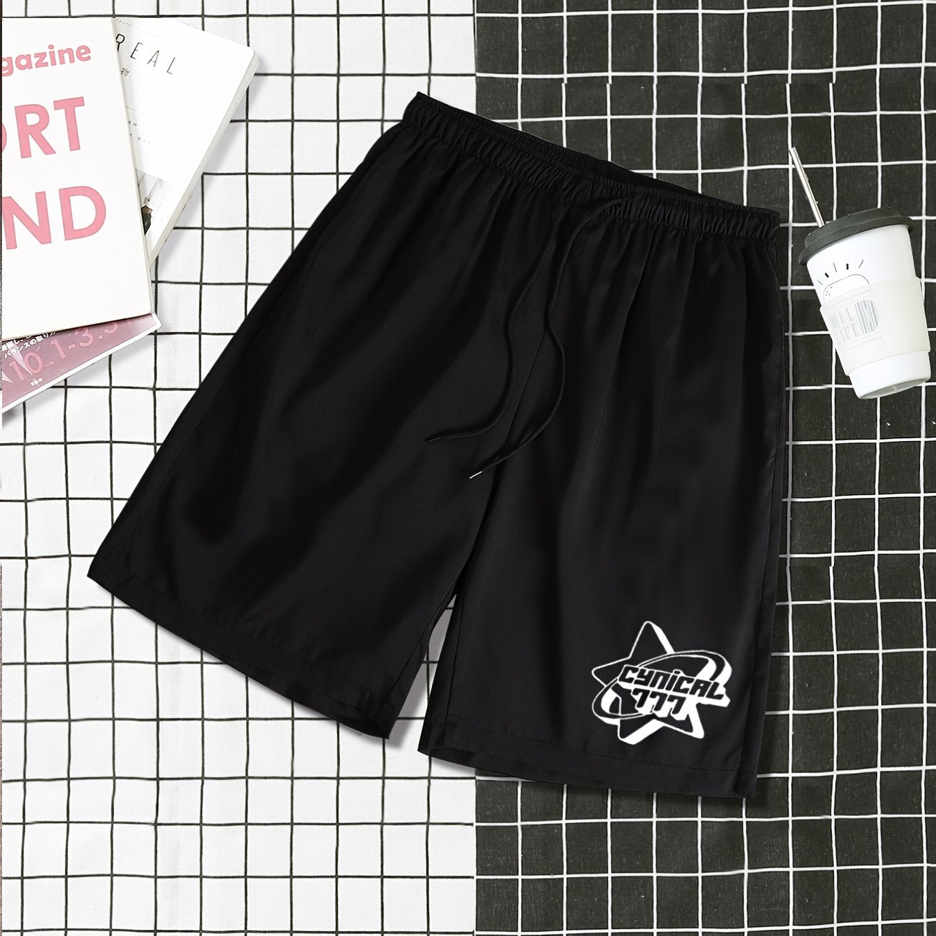 Men's Casual Elastic Waist Drawstring Shorts
