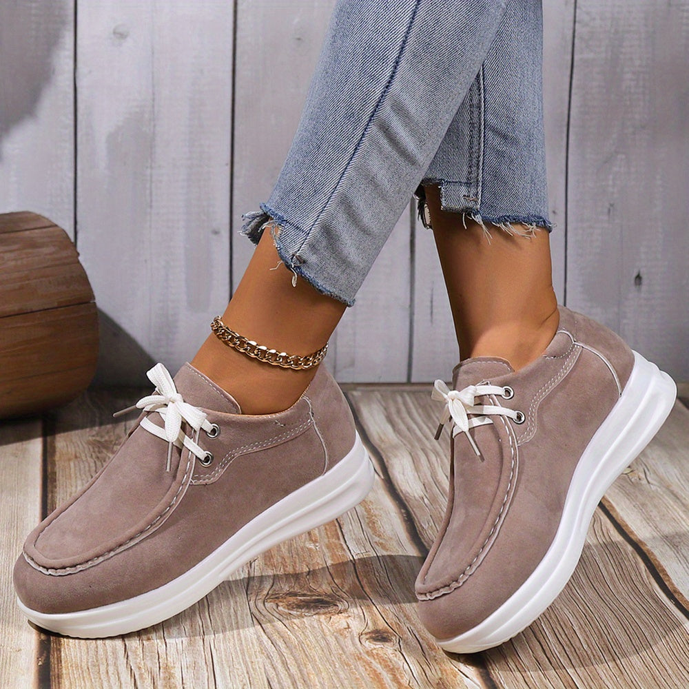 Women's Lightweight Casual Walking Shoes Low Top Lace Up Outdoor Travel Shoes