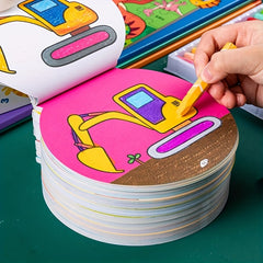 Circular Graffiti Coloring Book for Ages 3 - Animal Drawing Games