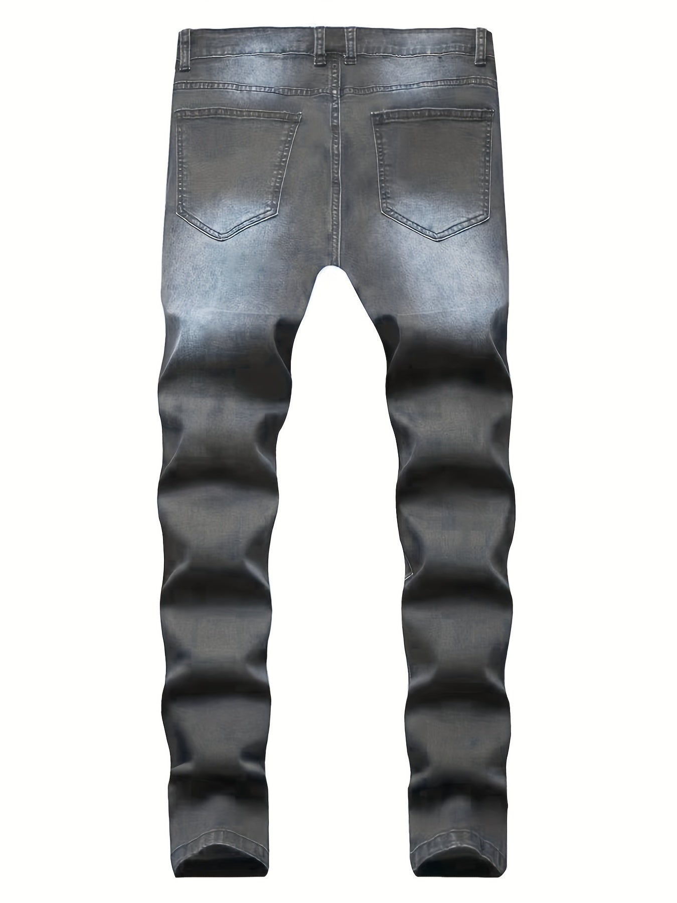 Men's Slim Fit Ripped Jeans Casual Street Style Denim Pants