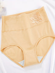 4pcs Floral Print Briefs Comfy Stretchy Intimates Panties