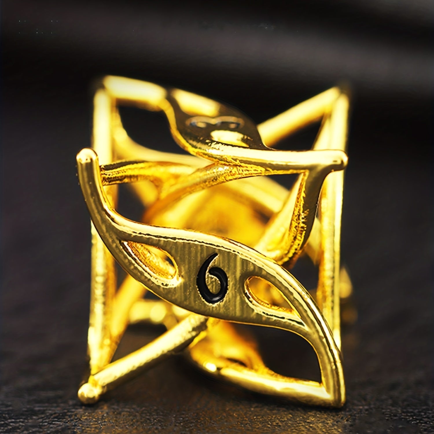 Brass Golden Leaf Metal Dice for Table Games & Digital Decisions