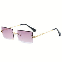 Men's Rimless Sunglasses Mixed Lens Decorative Party Holiday Accessories