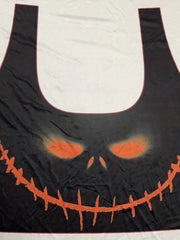 Halloween Sports Top Women's Plus Pumpkin Print Yoga Crop Top