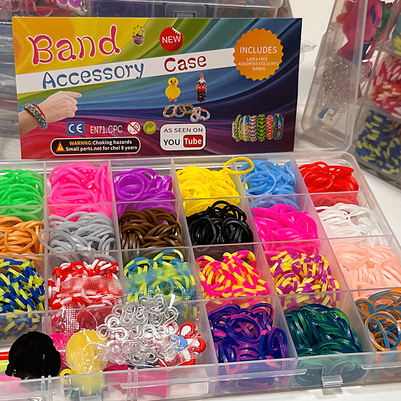 1100pcs DIY Elastic Band Weaving Art Craft Kit