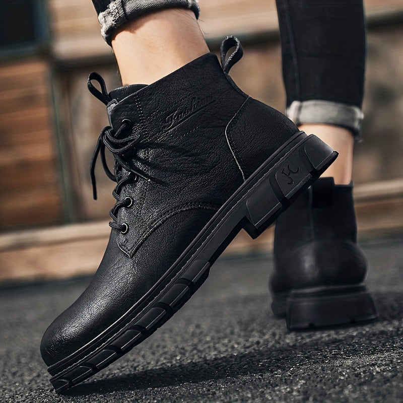 Men's Preppy Style Ankle Boots Lace up Boots