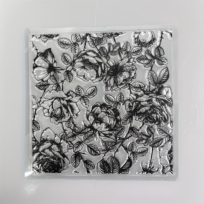 Flower Background Plate Stamps Stencils DIY Scrapbook Decorative Craft Embossing