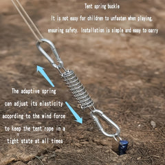 Outdoor Tent Spring Wind Rope Buckle Stainless Steel Awning Fixing