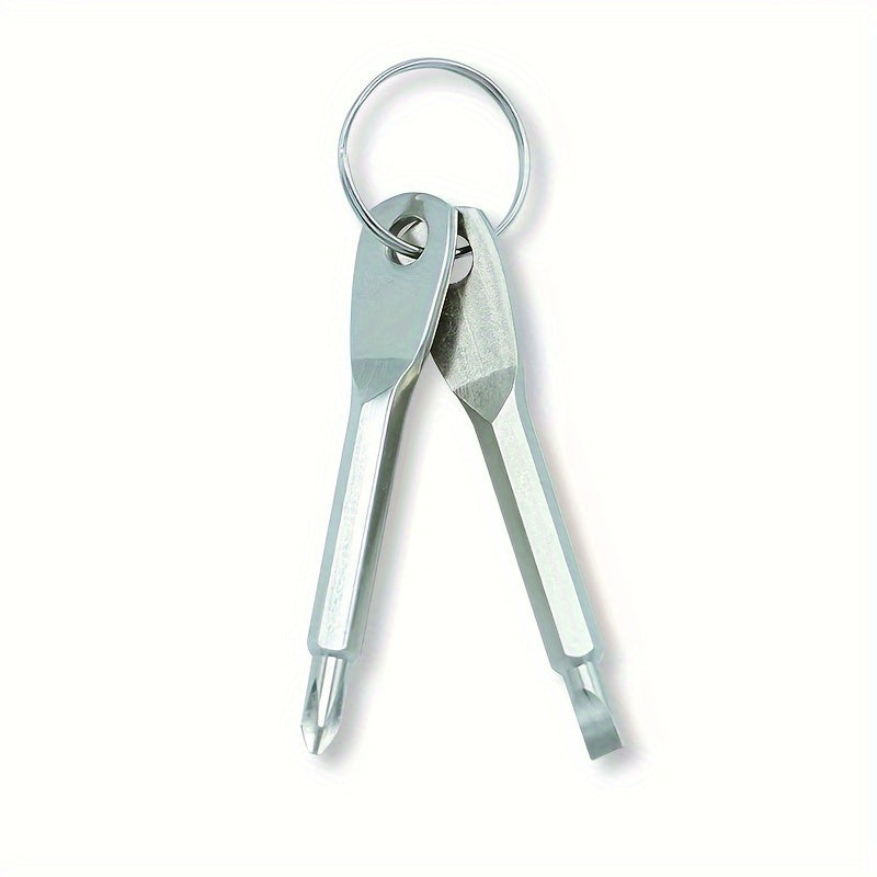 Slotted Cross Screwdriver Keychain for Camping Hiking Bag