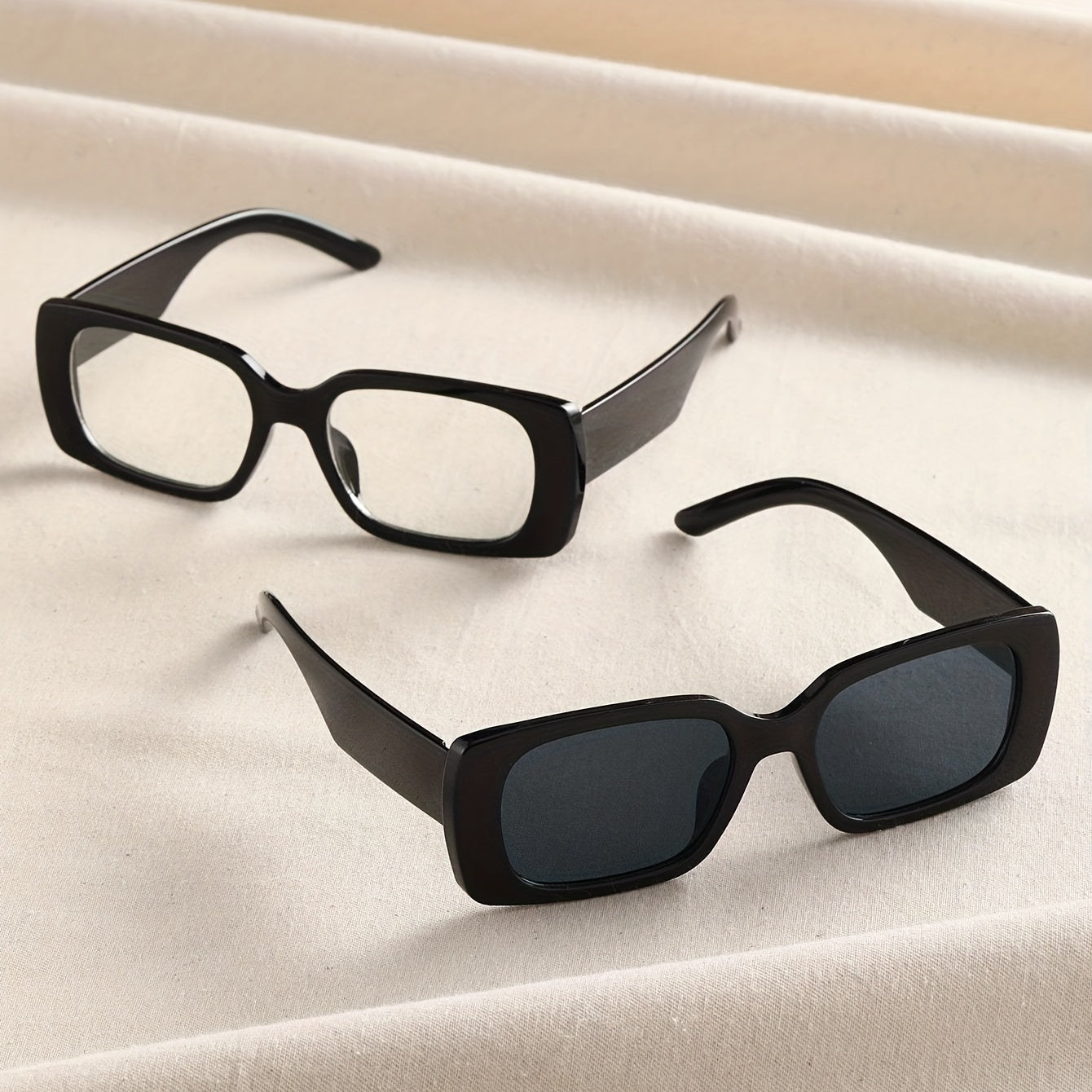 Rectangle Sunglasses For Women Men Punk Anti Glare Glasses