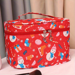 Large Capacity Makeup Bag With Handle Cartoon Travel Portable Toiletry Bag