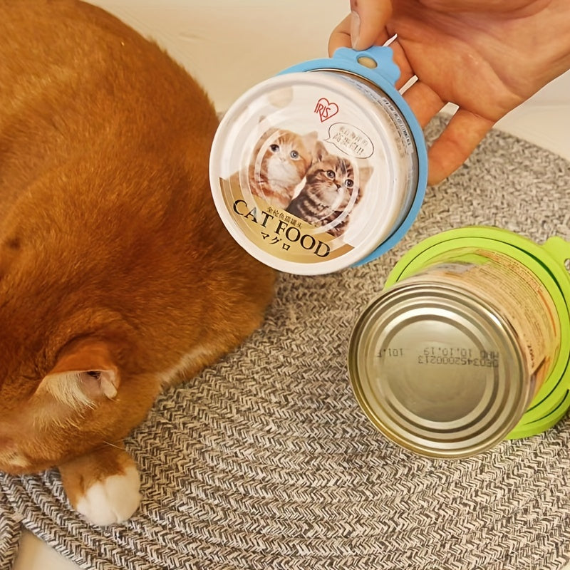 2Pcs Pet Food Can Cover Silicone Leak-proof Water-proof Soda Bottle Caps