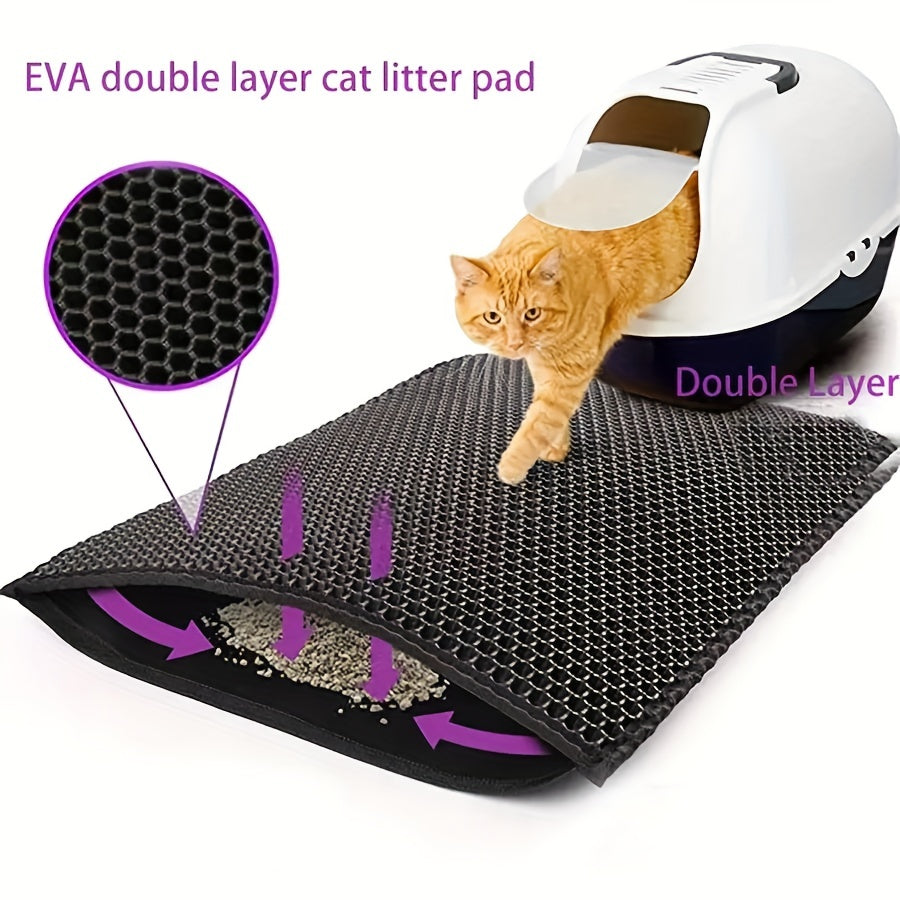 Cat Litter Pad Honeycomb Washable Mat Trapping Toilet Cleaning Supplies