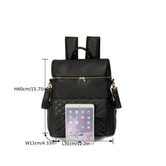 Large Capacity PU Mommy Bag with Matching Diaper Pad Backpack