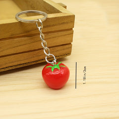 Vegetable Keychain Simulation Carrot Corn Tomato Pumpkin Eggplant Gift