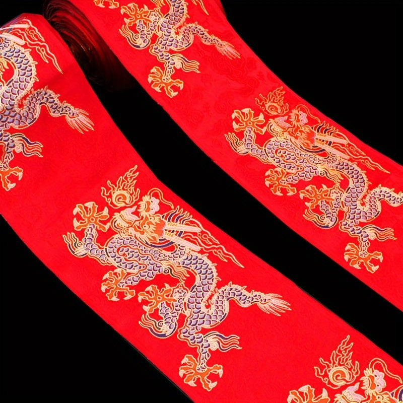 Cloud Bottom Lace Dragon Pattern Jacquard Fabric Ethnic Style Accessories