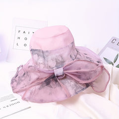 Flower Print Sun Hat Foldable UV Protection Bucket Hats