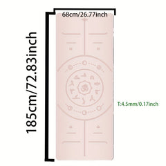 Frosted Rubber Yoga Mat w/ Guide Line for Yoga Pilates Fit