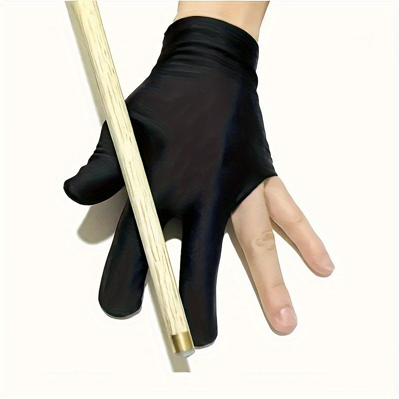 10pcs Embroidered Three Finger Billiards Gloves - Enhanced Grip & Control