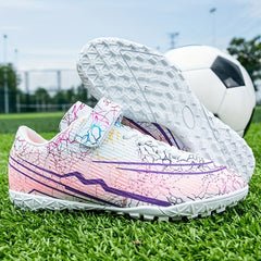 Adult Turf Football Boots Hook Loop Professional TF Soccer Cleats