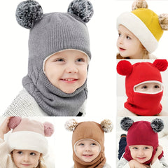 Children's 2 In 1 Hat & Scarf Winter Beanie