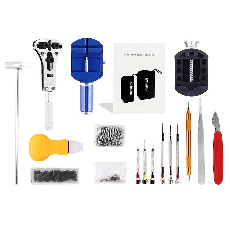 147-Piece Watch Repair Tool Set with Carrying Pouch