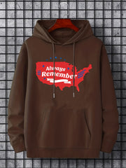 Always Remember Print Hoodie Hoodies For Men Men's Casual Graphic Pullover Hoode