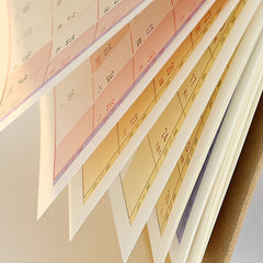 Beige Paper Calendar Pink Font School Office Desktop Notepad Calendar