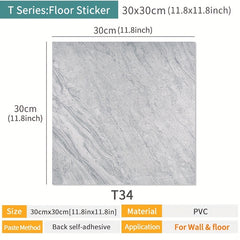 PVC Marble Floor Stickers Self Adhesive Waterproof Bathroom Decoration
