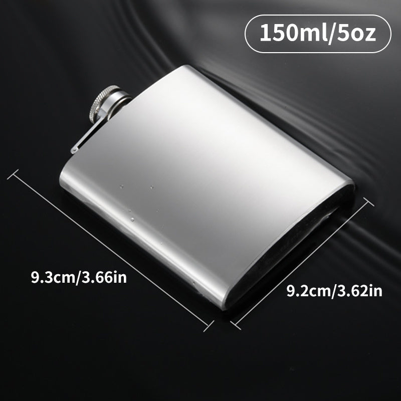 Portable Stainless Steel Liquor Hip Flask for Outdoor Adventures