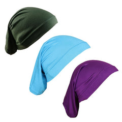 3pcs Dreadlocks Cap Cover High Elastic Solid Breathable Cap