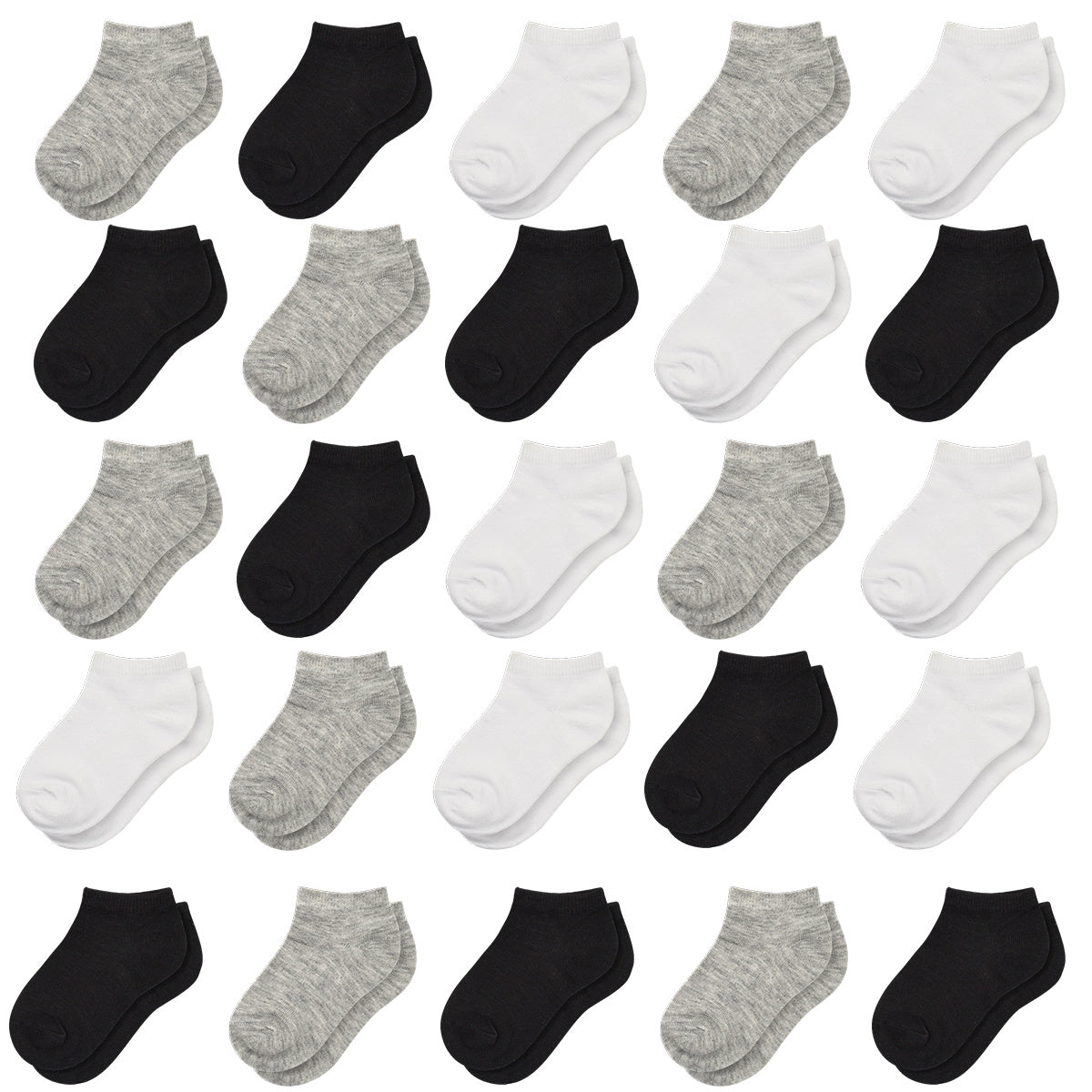 25 Pairs Boys Kids Breathable Short Socks Low Cut Ankle Socks Children's Socks
