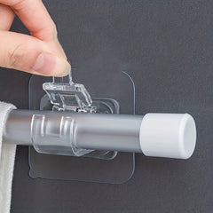 No Drilling Shower Curtain Rod Fixator Bathroom Towel Hanging Hook Clip