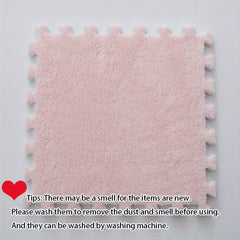 10pcs Foam Puzzle Floor Mat Interlocking Fluffy Flooring Tiles Soft Rugs
