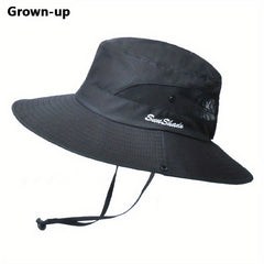 Candy Summer Sun Hat Breathable Foldable Ponytail Bucket Hat Sunscreen