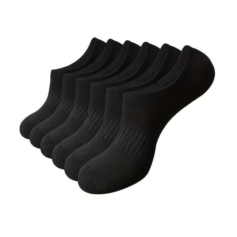 6 pairs Breathable Anti Slip Men's No Show Socks
