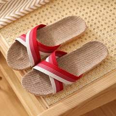 Women's Cross Strap Flat Slippers Lightweight Open Toe Non slip Slides